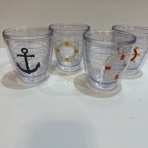 Nautical Glasses 4" set of 4 For Boating, Water, Marina or Beach